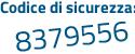 Il Codice di sicurezza è e segue 2d7Zf7 il tutto attaccato senza spazi