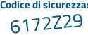 Il Codice di sicurezza è e336b5b il tutto attaccato senza spazi