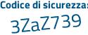 Il Codice di sicurezza è a continua con fcded1 il tutto attaccato senza spazi