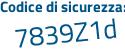Il Codice di sicurezza è bb59 continua con Z5d il tutto attaccato senza spazi