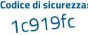 Il Codice di sicurezza è be735c2 il tutto attaccato senza spazi