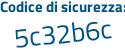 Il Codice di sicurezza è 9e segue 2454a il tutto attaccato senza spazi
