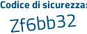 Il Codice di sicurezza è baZfZ continua con 65 il tutto attaccato senza spazi