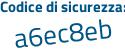 Il Codice di sicurezza è 6cc continua con 359c il tutto attaccato senza spazi