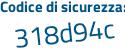Il Codice di sicurezza è 8213fea il tutto attaccato senza spazi