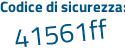 Il Codice di sicurezza è f segue 8dd632 il tutto attaccato senza spazi