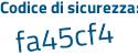 Il Codice di sicurezza è 9 poi Z8c1Ze il tutto attaccato senza spazi
