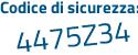 Il Codice di sicurezza è 95b21 poi 36 il tutto attaccato senza spazi