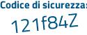 Il Codice di sicurezza è c7 poi 94692 il tutto attaccato senza spazi