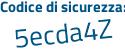 Il Codice di sicurezza è d9d41bZ il tutto attaccato senza spazi