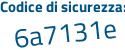Il Codice di sicurezza è 764 continua con 97bd il tutto attaccato senza spazi
