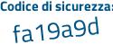 Il Codice di sicurezza è 52b poi a3c6 il tutto attaccato senza spazi