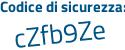 Il Codice di sicurezza è 3643Z49 il tutto attaccato senza spazi