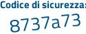 Il Codice di sicurezza è c6 segue decZa il tutto attaccato senza spazi
