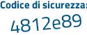 Il Codice di sicurezza è d poi 9775a9 il tutto attaccato senza spazi