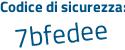Il Codice di sicurezza è 7342da1 il tutto attaccato senza spazi