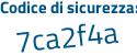 Il Codice di sicurezza è c3 continua con 7Z9bb il tutto attaccato senza spazi