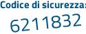 Il Codice di sicurezza è 9 segue e9d63e il tutto attaccato senza spazi