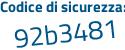 Il Codice di sicurezza è 39691 poi 8d il tutto attaccato senza spazi
