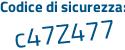 Il Codice di sicurezza è fd11238 il tutto attaccato senza spazi