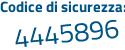 Il Codice di sicurezza è 19Z segue 398b il tutto attaccato senza spazi