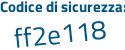 Il Codice di sicurezza è 8 segue c856b9 il tutto attaccato senza spazi