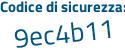 Il Codice di sicurezza è 75f24 continua con 3e il tutto attaccato senza spazi