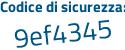 Il Codice di sicurezza è d77a7 continua con 95 il tutto attaccato senza spazi