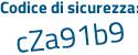 Il Codice di sicurezza è 9 continua con eZ978e il tutto attaccato senza spazi