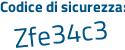 Il Codice di sicurezza è 4 segue e1bc35 il tutto attaccato senza spazi