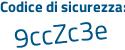 Il Codice di sicurezza è 91Z6Zb6 il tutto attaccato senza spazi
