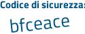 Il Codice di sicurezza è 7a continua con Z6bca il tutto attaccato senza spazi