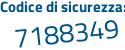 Il Codice di sicurezza è 4312Z9d il tutto attaccato senza spazi