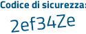 Il Codice di sicurezza è 27f3fZ9 il tutto attaccato senza spazi