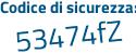Il Codice di sicurezza è d22 continua con f356 il tutto attaccato senza spazi