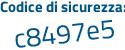 Il Codice di sicurezza è c2ef9 segue 6d il tutto attaccato senza spazi