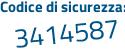 Il Codice di sicurezza è 6 poi ab2Zfb il tutto attaccato senza spazi