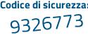 Il Codice di sicurezza è 6 poi c39ff5 il tutto attaccato senza spazi