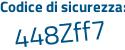Il Codice di sicurezza è 8Za segue 1c5d il tutto attaccato senza spazi