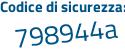 Il Codice di sicurezza è c9 segue 34e2c il tutto attaccato senza spazi