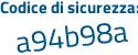 Il Codice di sicurezza è 2f1456c il tutto attaccato senza spazi