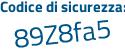 Il Codice di sicurezza è efc583e il tutto attaccato senza spazi