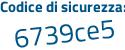 Il Codice di sicurezza è 1Ze5783 il tutto attaccato senza spazi