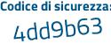 Il Codice di sicurezza è 133f957 il tutto attaccato senza spazi