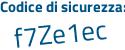 Il Codice di sicurezza è 25973 segue 5b il tutto attaccato senza spazi