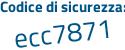 Il Codice di sicurezza è b1 poi cdc1a il tutto attaccato senza spazi
