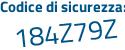 Il Codice di sicurezza è 73c3cf4 il tutto attaccato senza spazi