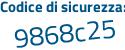 Il Codice di sicurezza è f964cZZ il tutto attaccato senza spazi