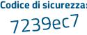 Il Codice di sicurezza è c1a6 poi 7a2 il tutto attaccato senza spazi
