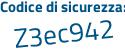 Il Codice di sicurezza è f poi 31251c il tutto attaccato senza spazi